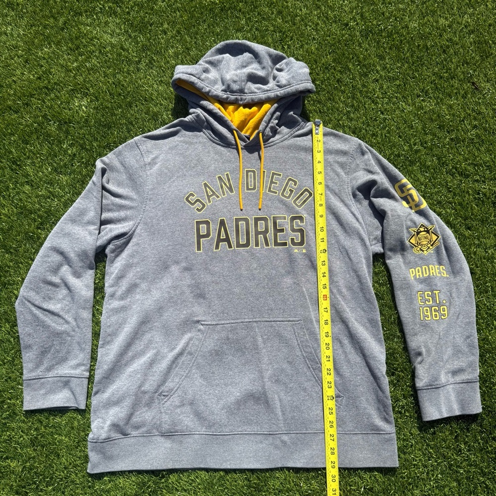 Majestic San Diego Padres Gray Hoodie - XL - Picture 4 of 4